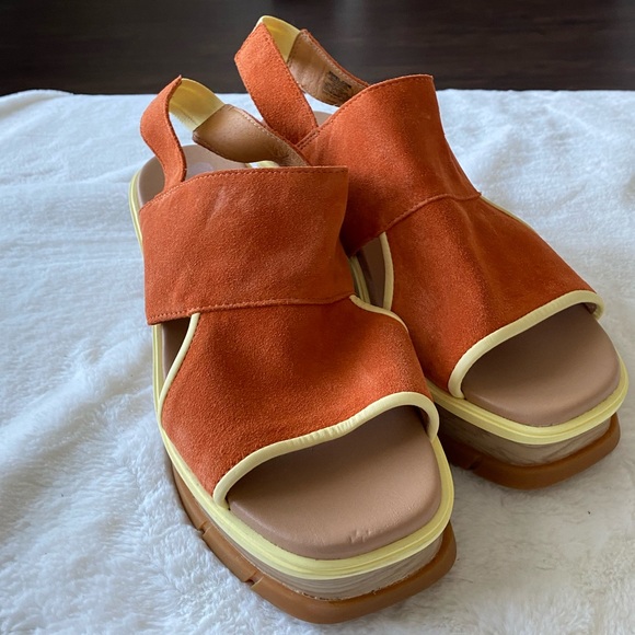 Sorel Women’s Wedge Joanie III Slingback in Desert Sun Orange Sandals 10.5 - Picture 3 of 11